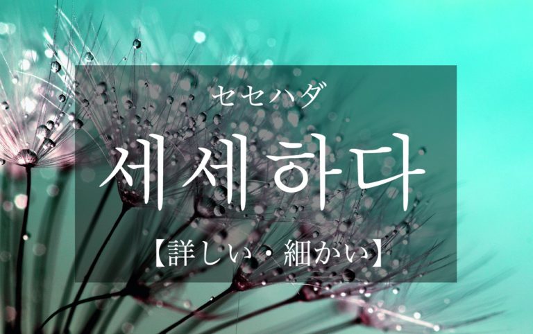 koreanword-be-detailed