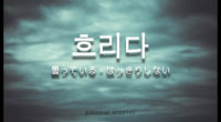 韓国語で「曇っている・はっきりしない」の【흐리다(フリダ)】の例文・活用や発音は？