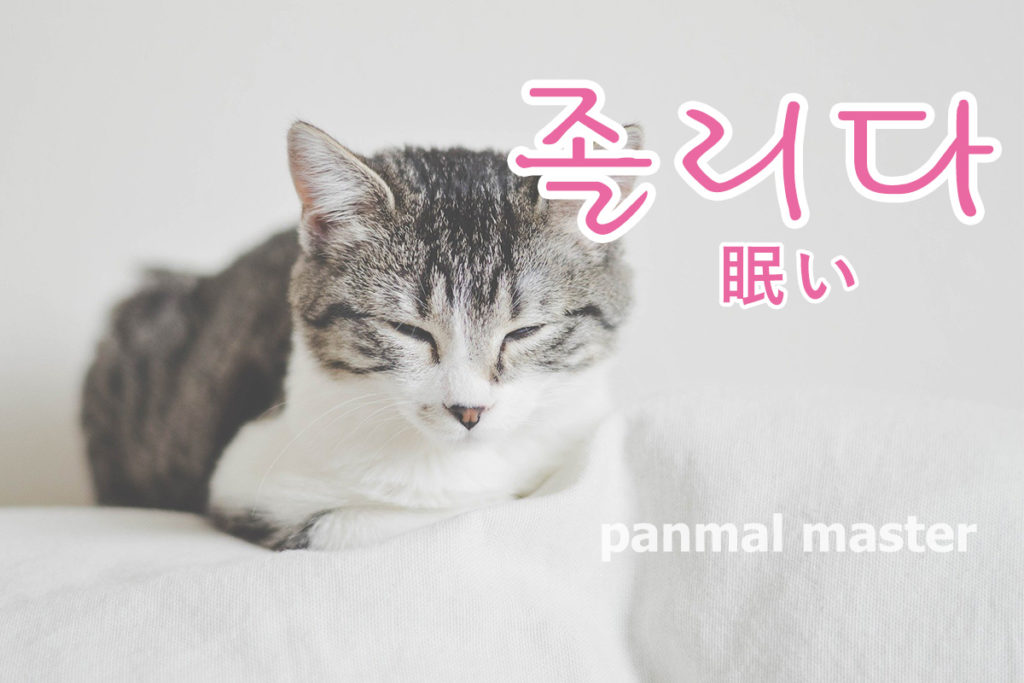 korean-words-sleepy